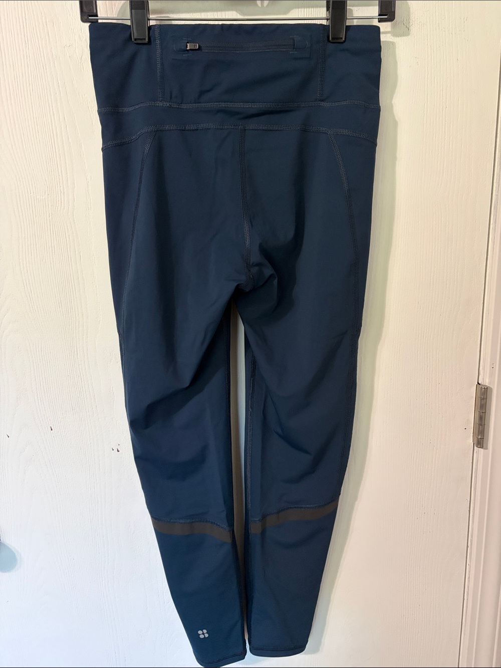 Sweaty Betty The Zero Gravity 7/8 Leggings Navy Mesh High Waisted Size Small - Picture 6 of 14